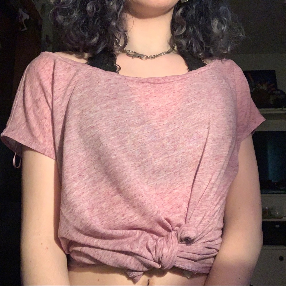Pink american eagle top
